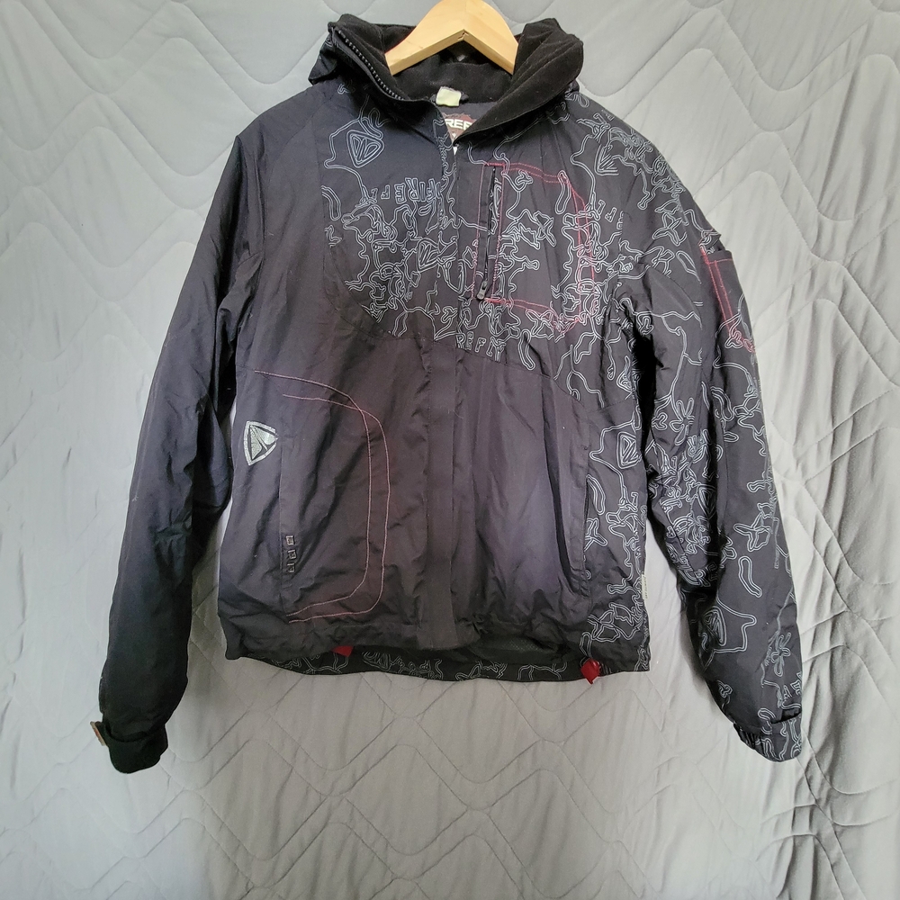 Firefly Women's Black Graphic Ski/Snow Jacket Size US S